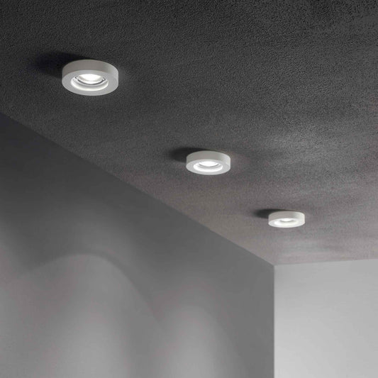 BLUES - Spot encastrable rond en verre blanc lumispots