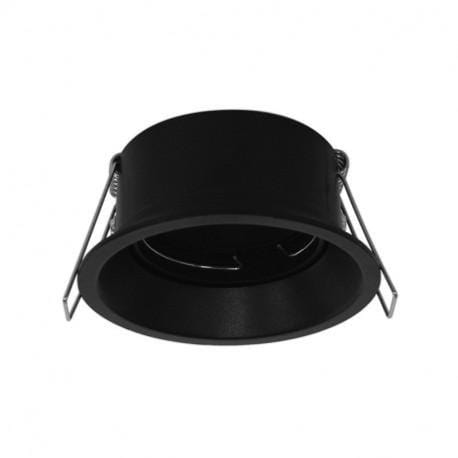 Spot encastrable orientable GU10 rond noir