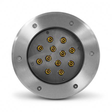 Spot sol Spot LED sol extérieur rond 12 watts 4000K angle 38° inox 316 IP67