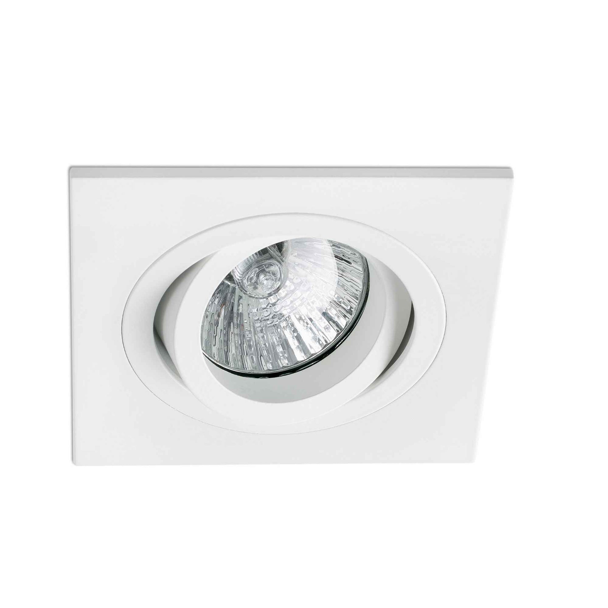 RADON-1 - Spot encastrable orientable  carré blanc pour ampoule GU10 220V