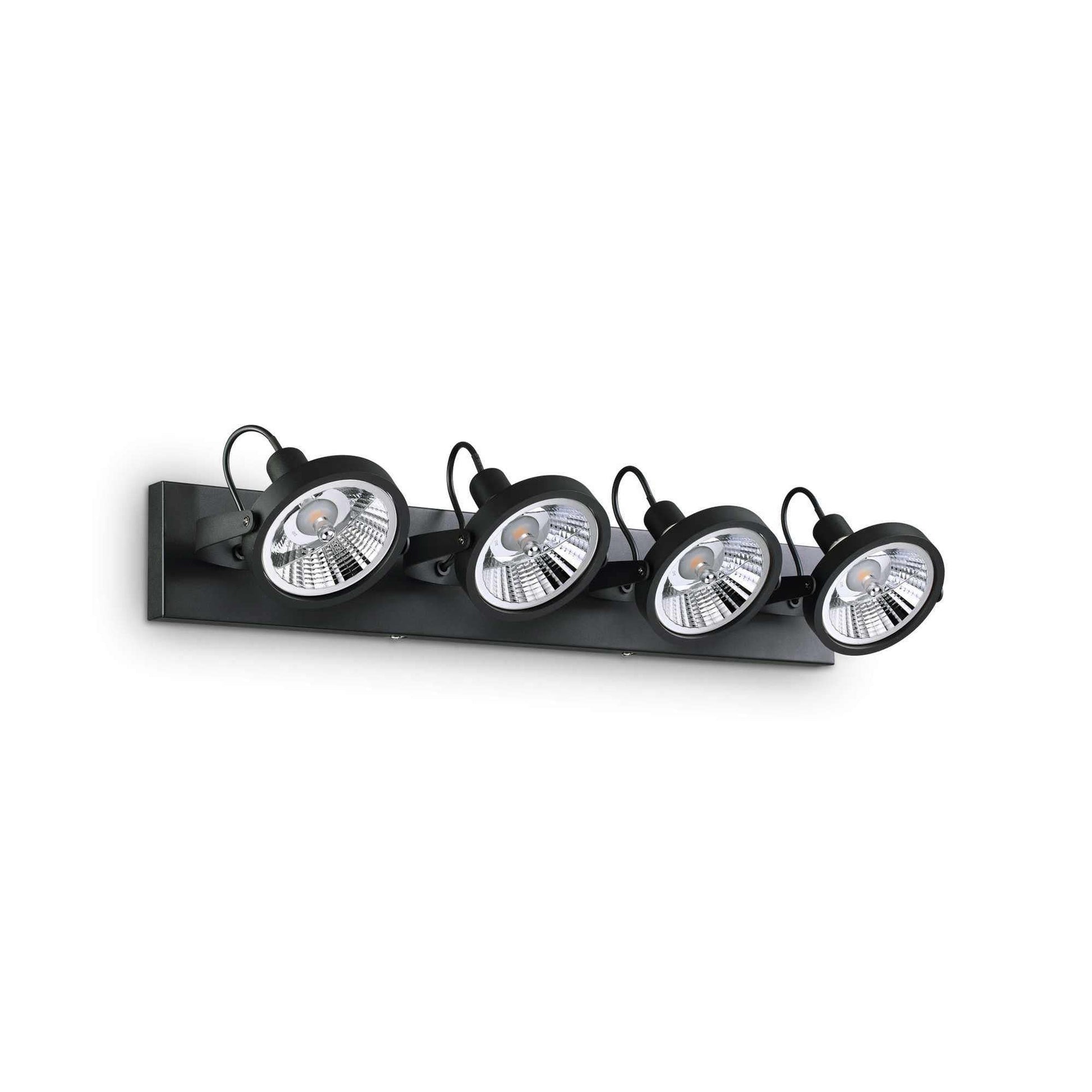 Spot à fixer GU10 ES111 GLIM - 4 noir 10W LED - Spot en saillie