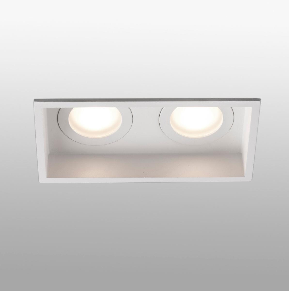 Spot double encastrable blanc HYDE IP44 – Éclairage design et performant pour pièces humides