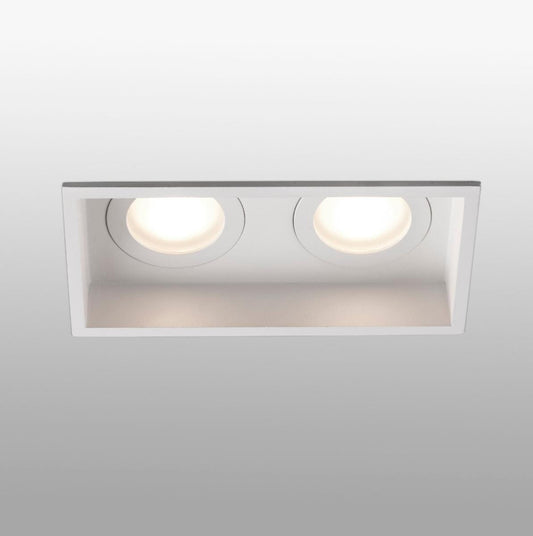 HYDE - Spot double encastrable IP44  blanc – Éclairage design et performant pour pièces humides