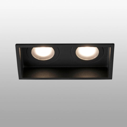 HYDE - Spot double encastrable IP44  noir