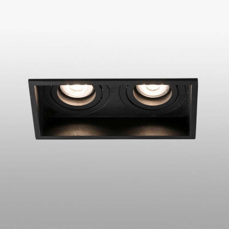 HYDE - Spot double encastrable orientable  noir