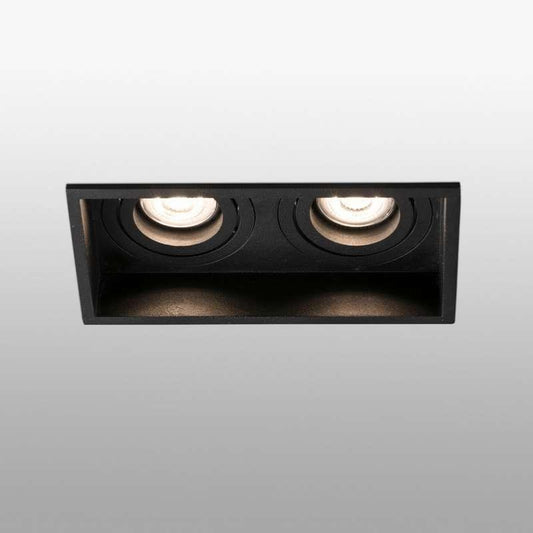HYDE - Spot double encastrable orientable  noir