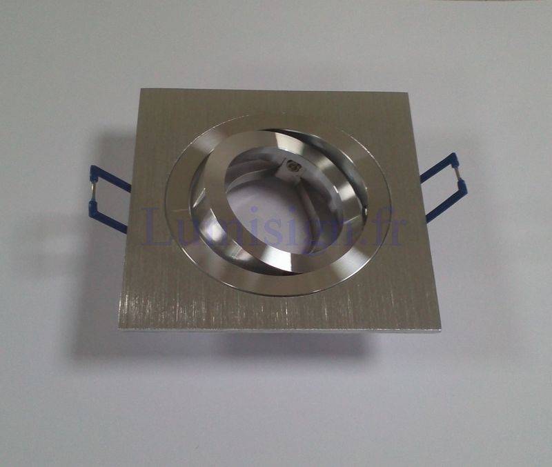 Spot encastrable Spot encastrable orientable alu brossé carré