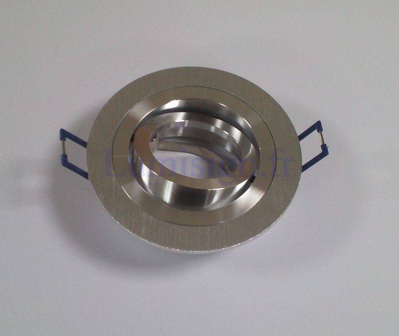Spot encastrable Spot encastrable orientable alu brossé rond Miidex