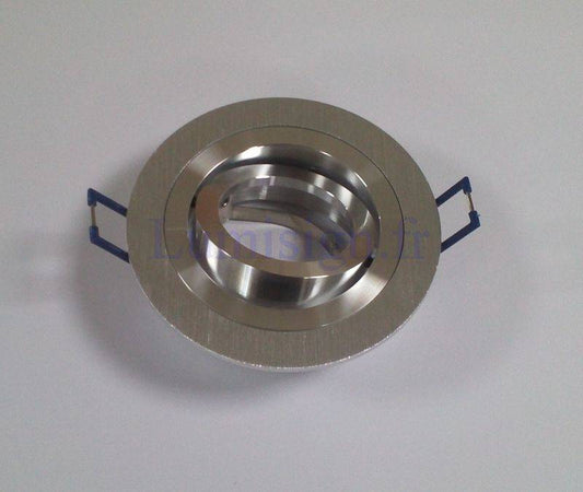 Spot encastrable Spot encastrable orientable alu brossé rond Miidex