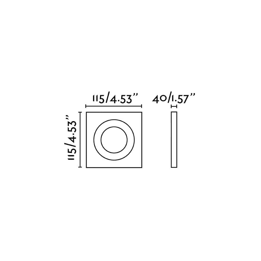 Spot encastrable Spot encastrable orientable ARGON-1 carré noir Faro