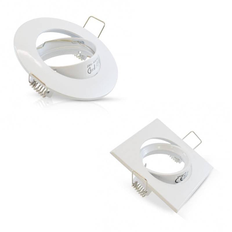 Spot encastrable Spot encastrable orientable carré ou rond blanc Carré