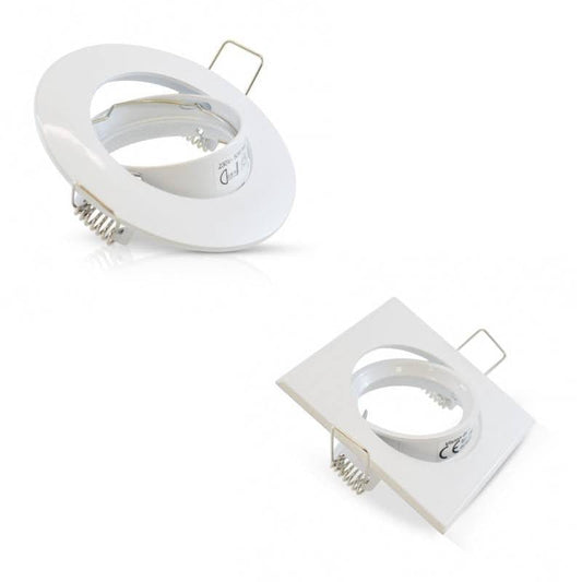 Spot encastrable Spot encastrable orientable carré ou rond blanc Carré