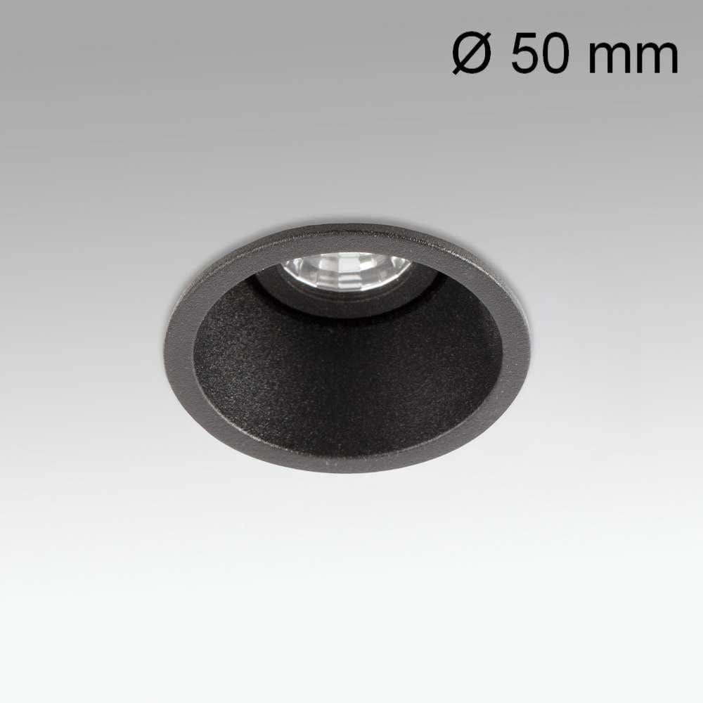 Spot encastrable petit diamètre Spot encastrable orientable FOX Ø 50 mm LED 5W noir Faro