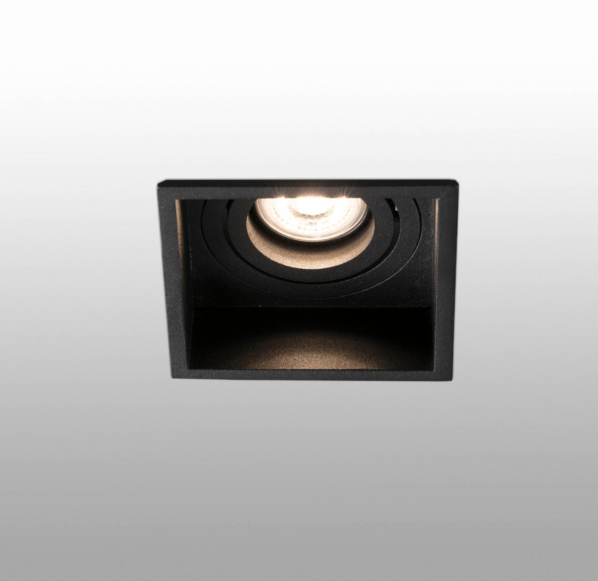 HYDE - Spot encastrable orientable  carré noir – Éclairage design
