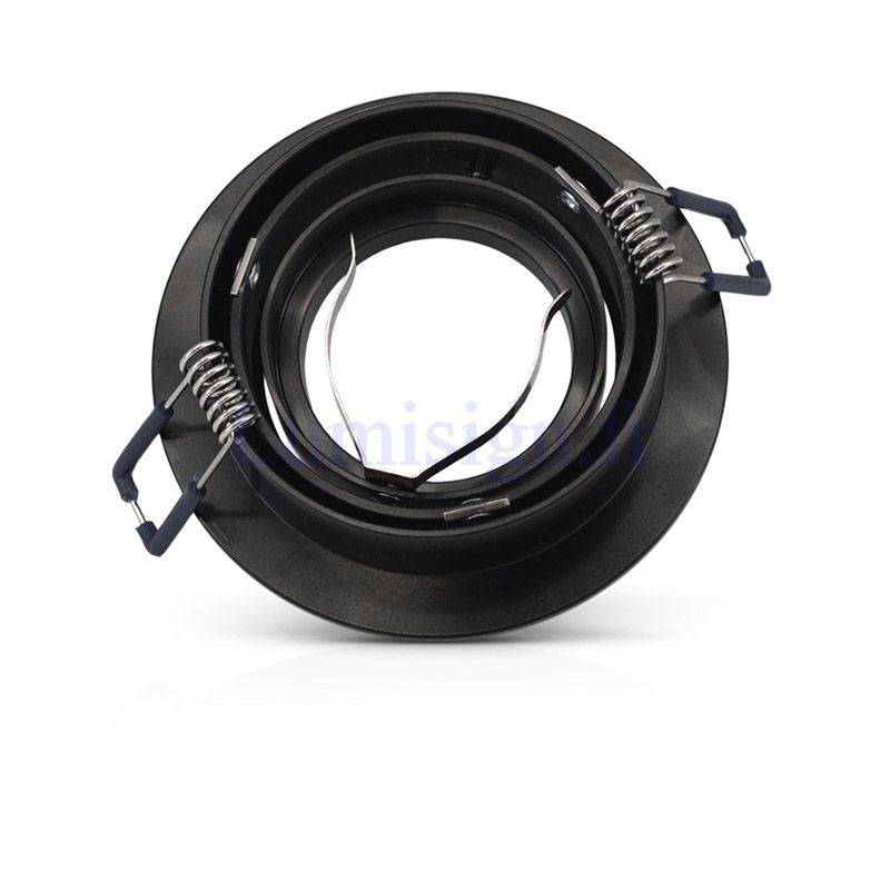 Spot encastrable Spot encastrable orientable noir rond