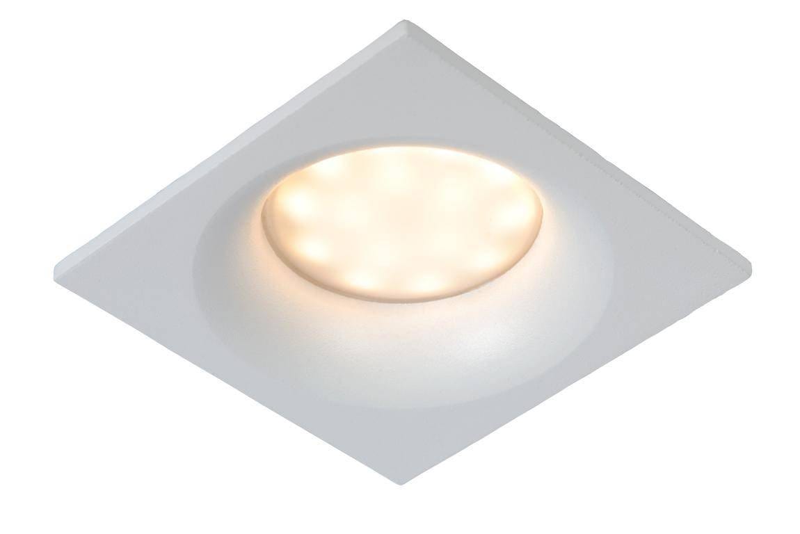 Spot encastrable Spot encastrable salle de bain ZIVA blanc carré IP44 Lucide