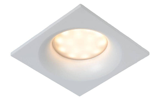 Spot encastrable Spot encastrable salle de bain ZIVA blanc carré IP44 Lucide