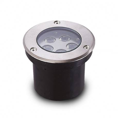 Spot sol Spot LED sol extérieur rond 5 watts 4000K angle 38° inox 316 IP67 Miidex