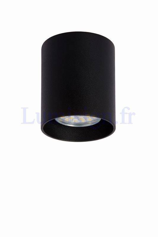 Spot plafond saillie BODI rond noir Lucide