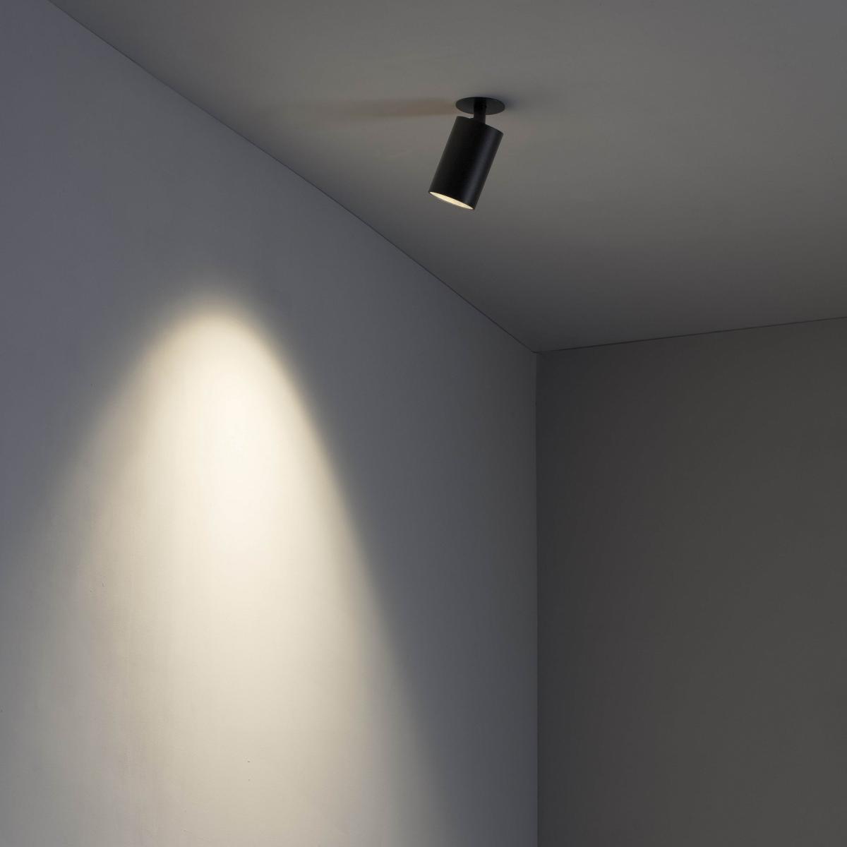 Spot en saillie Spot plafond semi-encastrable STAN noir Faro Lumisign