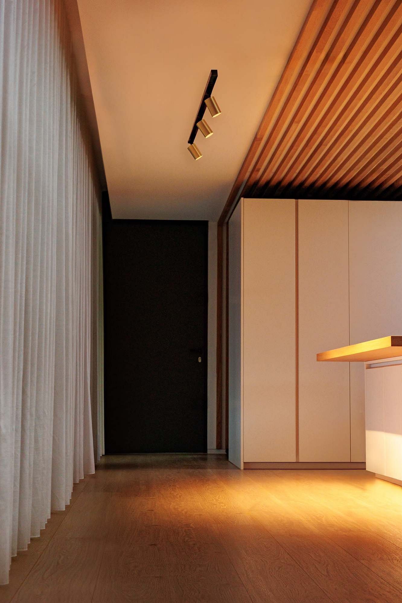 Spot Rail GU10 STAN en Laiton Brossé