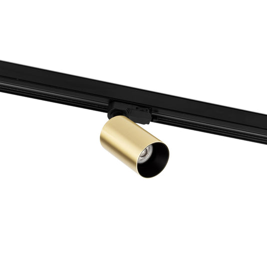 Spot Rail GU10 en Laiton Brossé – Éclairage sur Rail Haut de Gamme