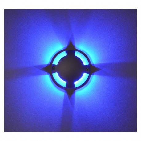 Spot sol Spot sol extérieur LED 12 volts bleu rond 4 diffuseurs