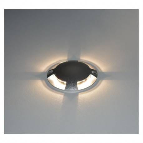 Spot sol Spot sol extérieur LED 12 volts rond 4 diffuseurs en saillie Miidex
